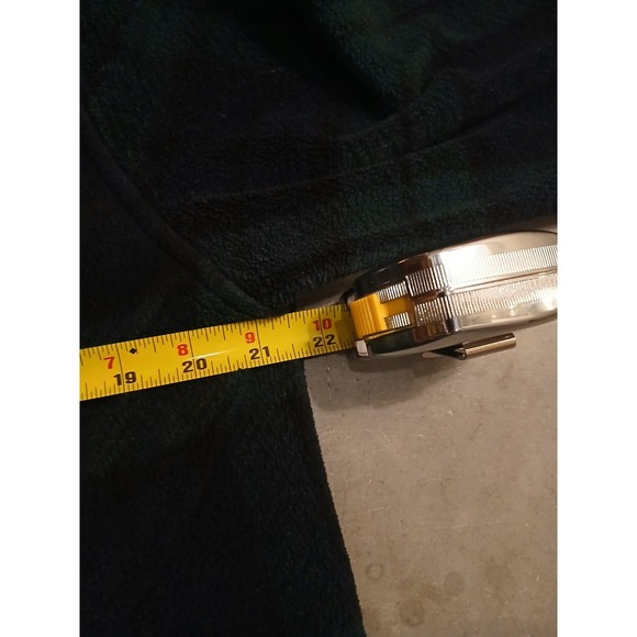 Vtg 90s Tommy Hilfiger Check Fleece Jacket Men's Size S Full Zip Plaid Green - Picture 6 of 9